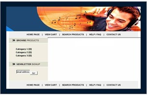 Music Store Blue Personal Use Template